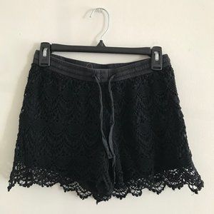 Garage Black Lace Shorts